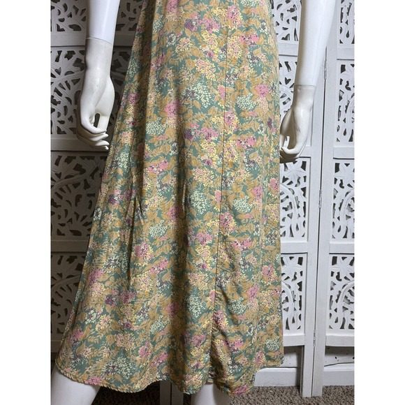 90s Y2K Rabbit Rabbit Rabbit Design Women’s Floral Sleeveless Midi Dress 8P - Picture 10 of 13